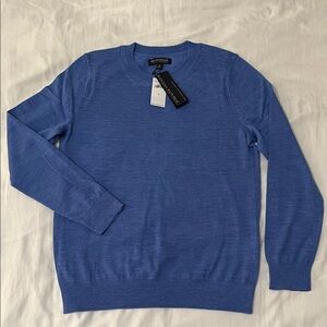 Banana Republic Merino Wool Blue Crewneck Sweater